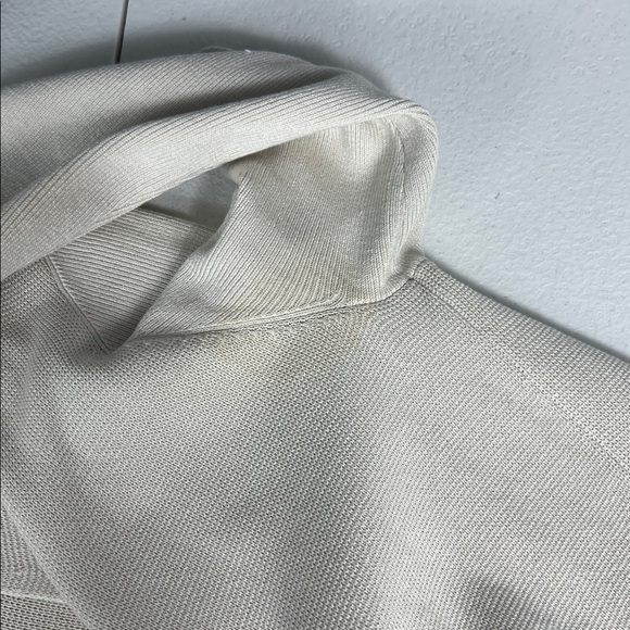 Eileen Fisher Sz M Cardigan Sweater Cream Silk Cotton Angled Front - Picture 14 of 14